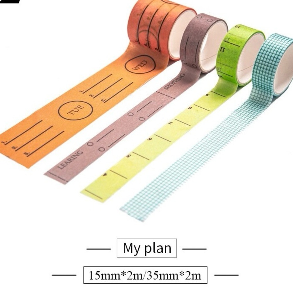 Brand New 4 Rolls of Productive Planning Washi Tape for Journal Planner Students
